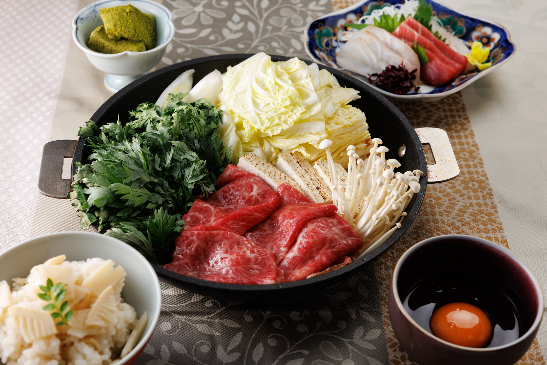 Sukiyaki menu
